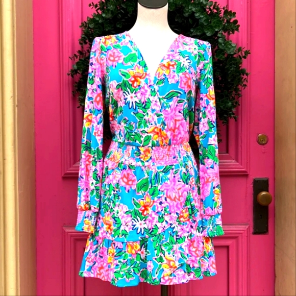 Lilly Pulitzer Peggy Romper Dress in Rose to the Occasion - Picture 1 of 8
